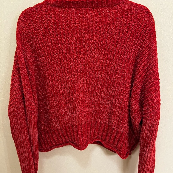 Altar'd State Vibrant Red Crew Neck Sweater - Picture 3 of 4